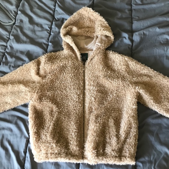 Target Wild Fable Fuzzy Teddy Hooded Jacket - XS - Picture 2 of 8